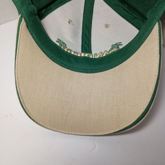 Rare San Diego Tan Adjustable Hat Beige Baseball Cap Green Palm Trees Khaki - Picture 10 of 16